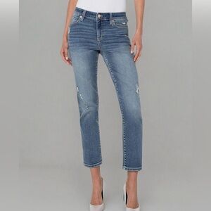 NWT Liverpool Non-Skinny-Skinny Distressed 27” Pixie Jeans, Size 30/10